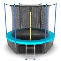 Батут с внутренней сеткой и лестницей EVO JUMP Internal 12ft (Wave) + нижняя сеть